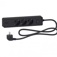 Pikendusjuhe maanduse- ja USB pistikupesaga Schneider Electric 3-koh./1.5m/3x1.5mm2 must