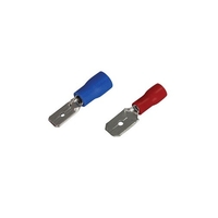 Lapikud klemmid 2.5mm2/0.8x4.75mm 25tk/sinised