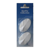 Isekleepuvad ovaalsed konksud/suured DE PLASTIC 16x6x4cm/2tk valged