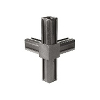 T-ühendus 4 nelikanttorule Gah Alberts 20x20x1.5mm must