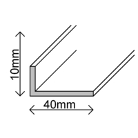 PVC nurk KST 2000x40x10x2mm valge