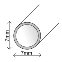 PVC toru KST 2000x7x1mm valge