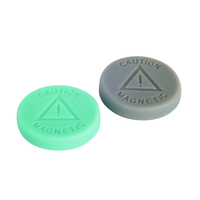 Silikoonümbrisega neodüümmagnetid/kettad Fix-o-moll Ø19x4mm/4tk hall/türkiissinine