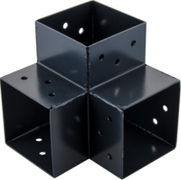 Moodulkonstruktsiooni nurgaühendus Suki International 90x90mm/3-ne/90° antratsiit