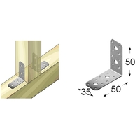 Nurgik ehituskonstruktsioonidele Arras 50x50x35x2.5mm roostevaba terasest