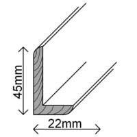 Liimpuidust välisnurgaliist 2400x45x22mm mänd