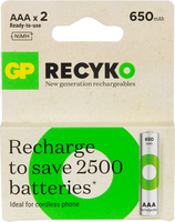 Laetavad patareid GP ReCyko 650 AAA Emos 2tk/650mAh