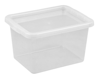 Plastkast kaanega Basic Box Plast Team 15L läbipaistev