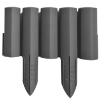Dekoratiivne piirdeaed L27cm H15/25cm/8tk antratsiidi värv