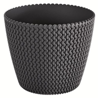 Dekoratiivne lillepott Splofy Ø15.7cm H13.2cm plastist/tumehall