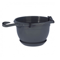 Riputatav lillepott alusega Malta Ø21cm/H13.6cm antratsiit
