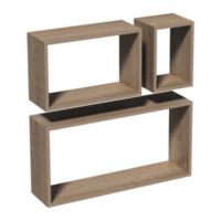 Lamineeritud riiulikomplekt FRS 17-60x25-30x15cm Sonoma oak