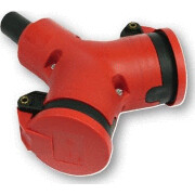 Pistikupesa maandusega PCE 2-koh./250V/16A/IP44 punane