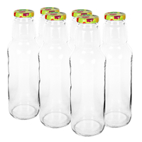Klaaspudelid keeratavate metallkaanetega Biowin 750ml/6tk
