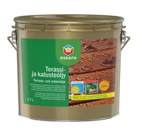Puidukaitseõli välistöödeks Terassi ja Kalusteöljy Eskaro 2.7L hall