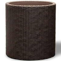 Dekoratiivne lillepott Cylinder 28x28x28.3cm plastist/tumepruun