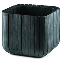 Dekoratiivne lillepott 39.5x39.5x39.5cm tumehall/plastist