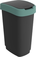 Prügikast Twist Rotho 50L must/roheline