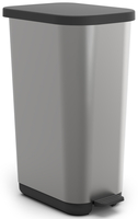 Prügikast pedaaliga Ribo Rotho 42.3x31.7x67.6cm/55L IML Silver