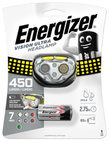 LED-pealamp Energizer 30-450lm/3xAAA/7rež. must/kollane