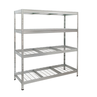 4 tasandiga metallriiul/tasandi kandevõime 300kg Rivet wire 1800x1500x600mm tsingitud