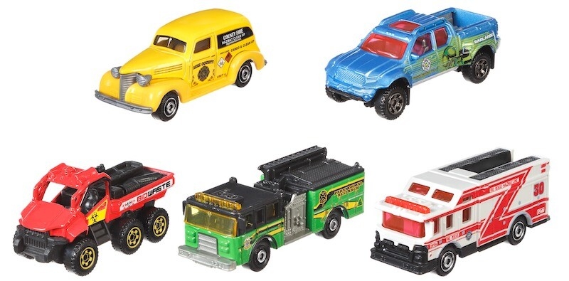 Žaislinių automobilių rinkinys Matchbox Mattel 5vnt./3+