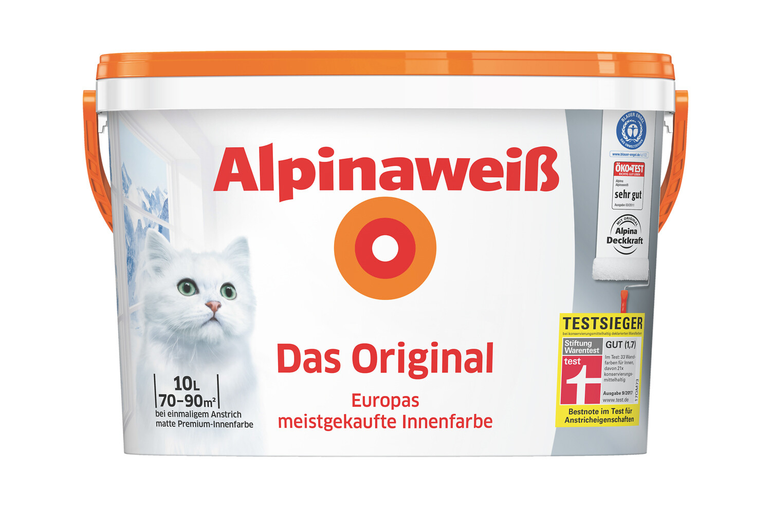 Matiniai vandens dispersiniai dažai Das Original Alpina 10L balti