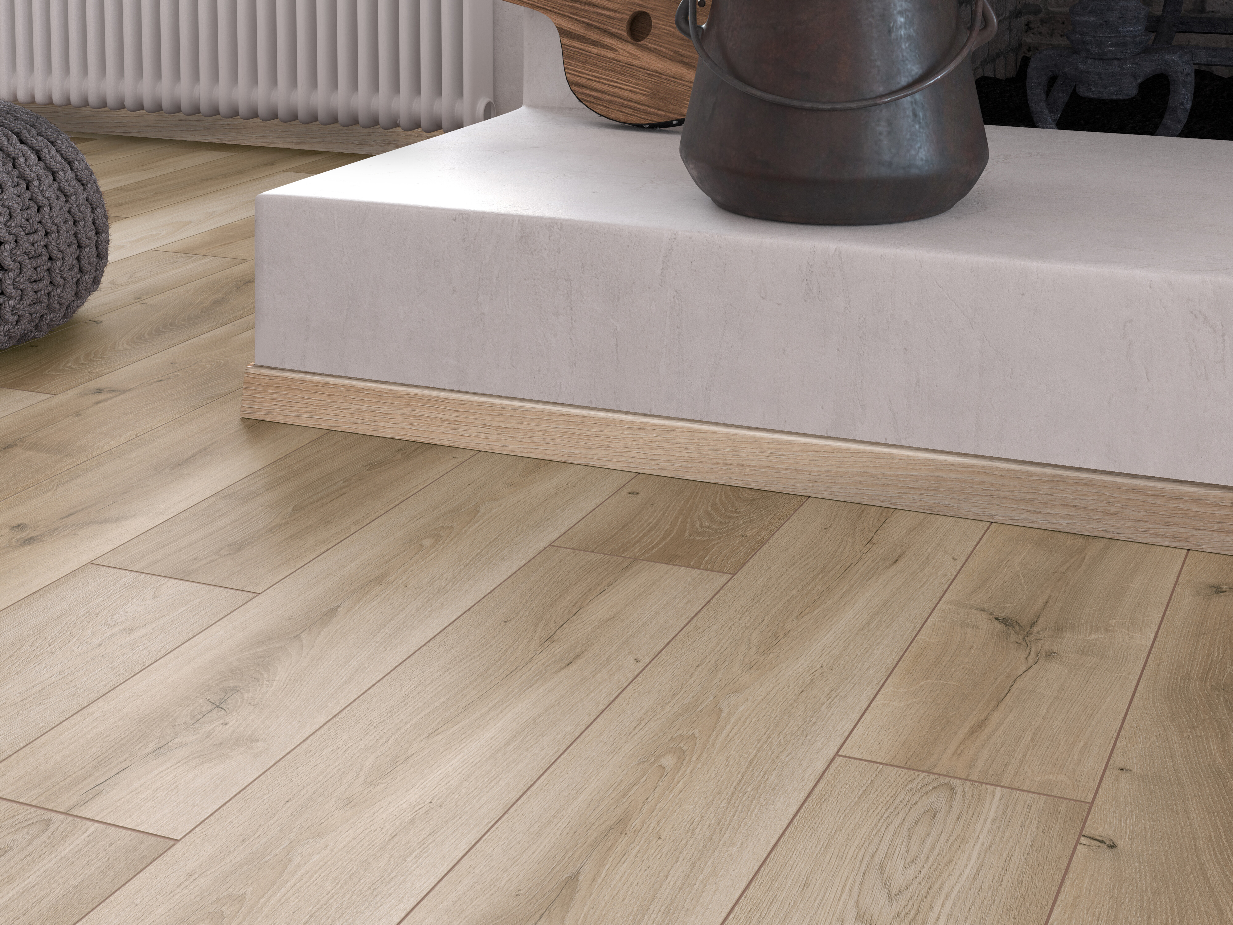 MDF grindjuostė L254 2400x58x19mm oak Verden Snow | DEPO Online