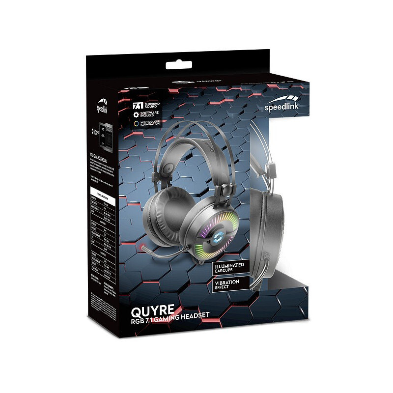 Ausinės su lankeliu ir mikrofonu SL-860006-BK Speedlink 7.1 erdv