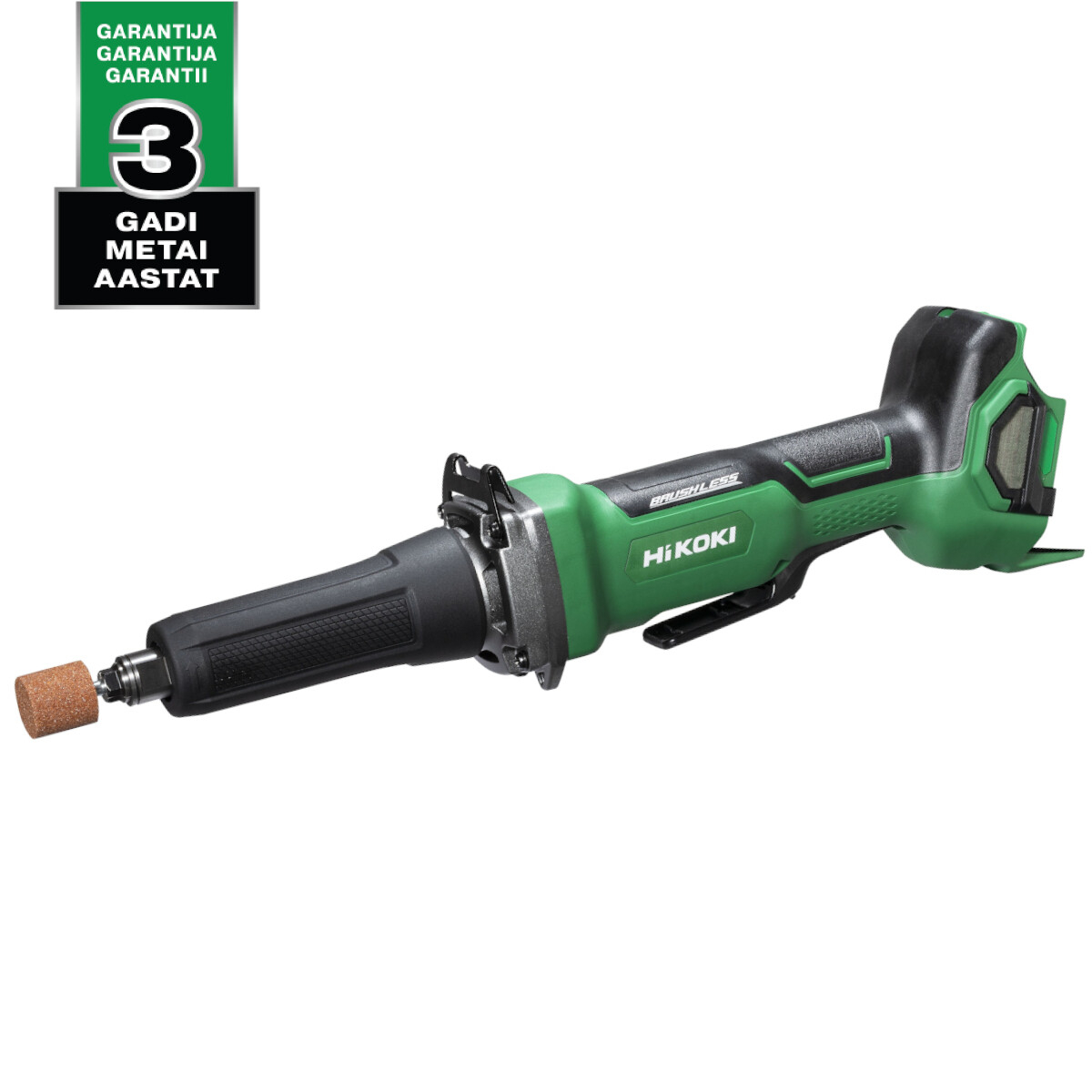d す k Akum. tiesus šlifuoklis su beangliu motoru GP18DB Hikoki 18V/7000