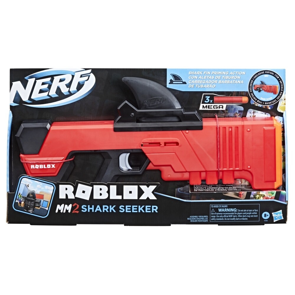 Žaislinis ginklas ir šovniai Roblox MM2 Shark Seeker Nerf 8+ m