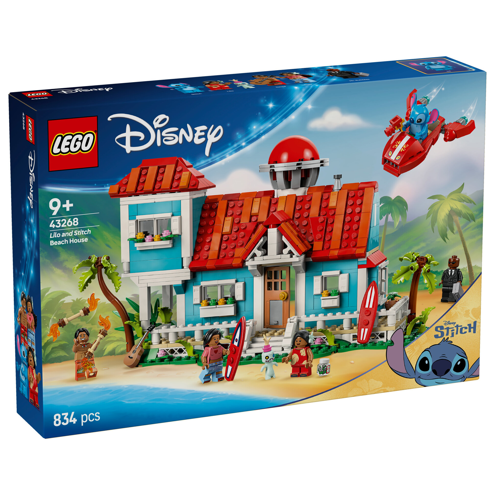 CHOWページ　rph c Konstruktorius Lilo and Stich Beach House 43268 Lego Disney 834vnt