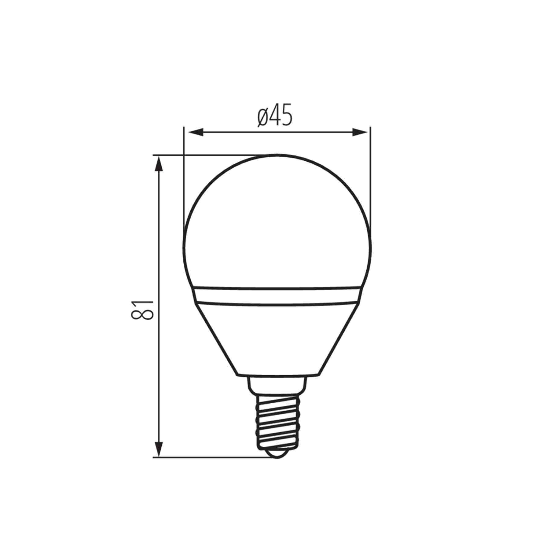 LED lamp SMD E14 P45 Kanlux 6.5W/600lm 3000K