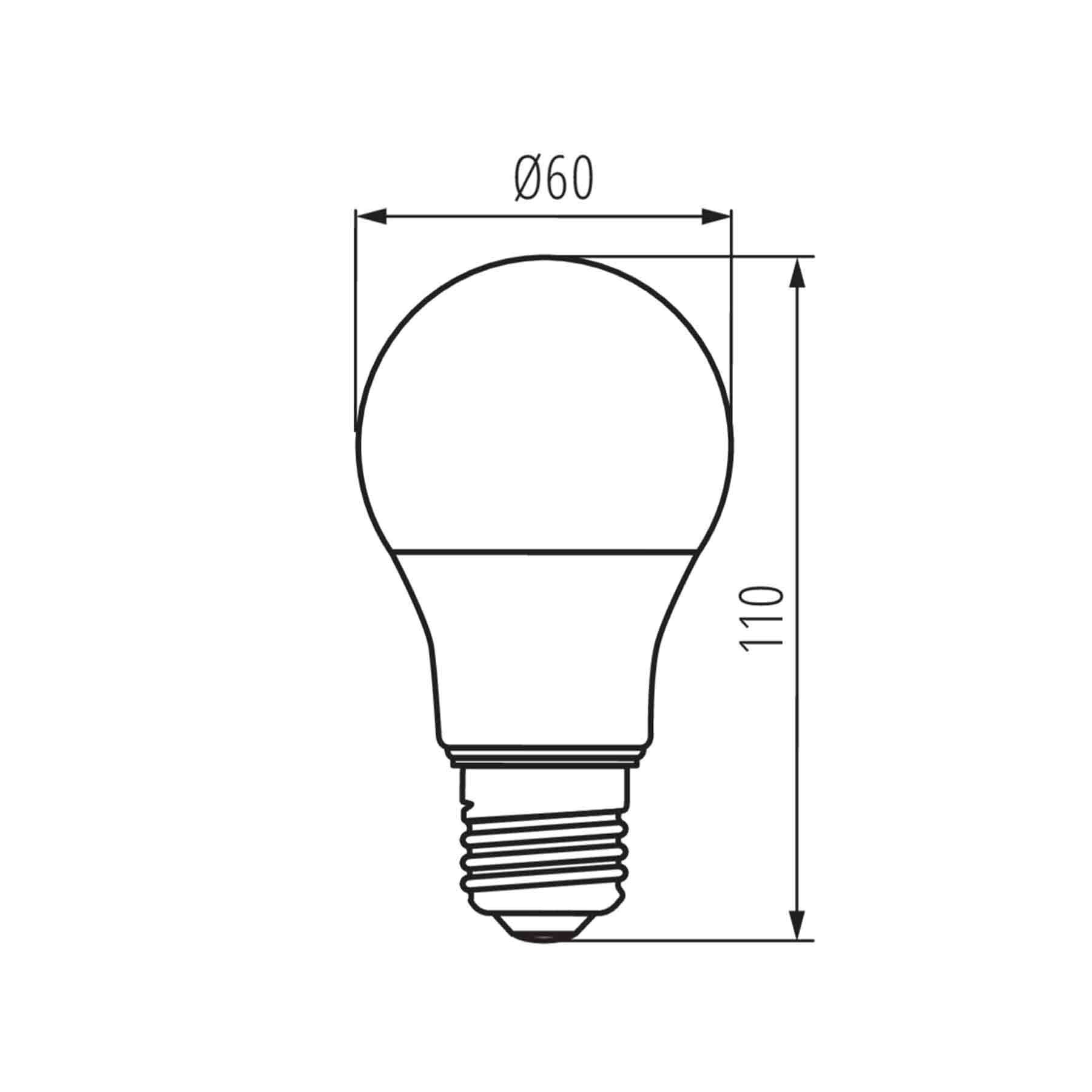 Set 5 lampadine LED E27 vetro smerigliato 180lm 2700K