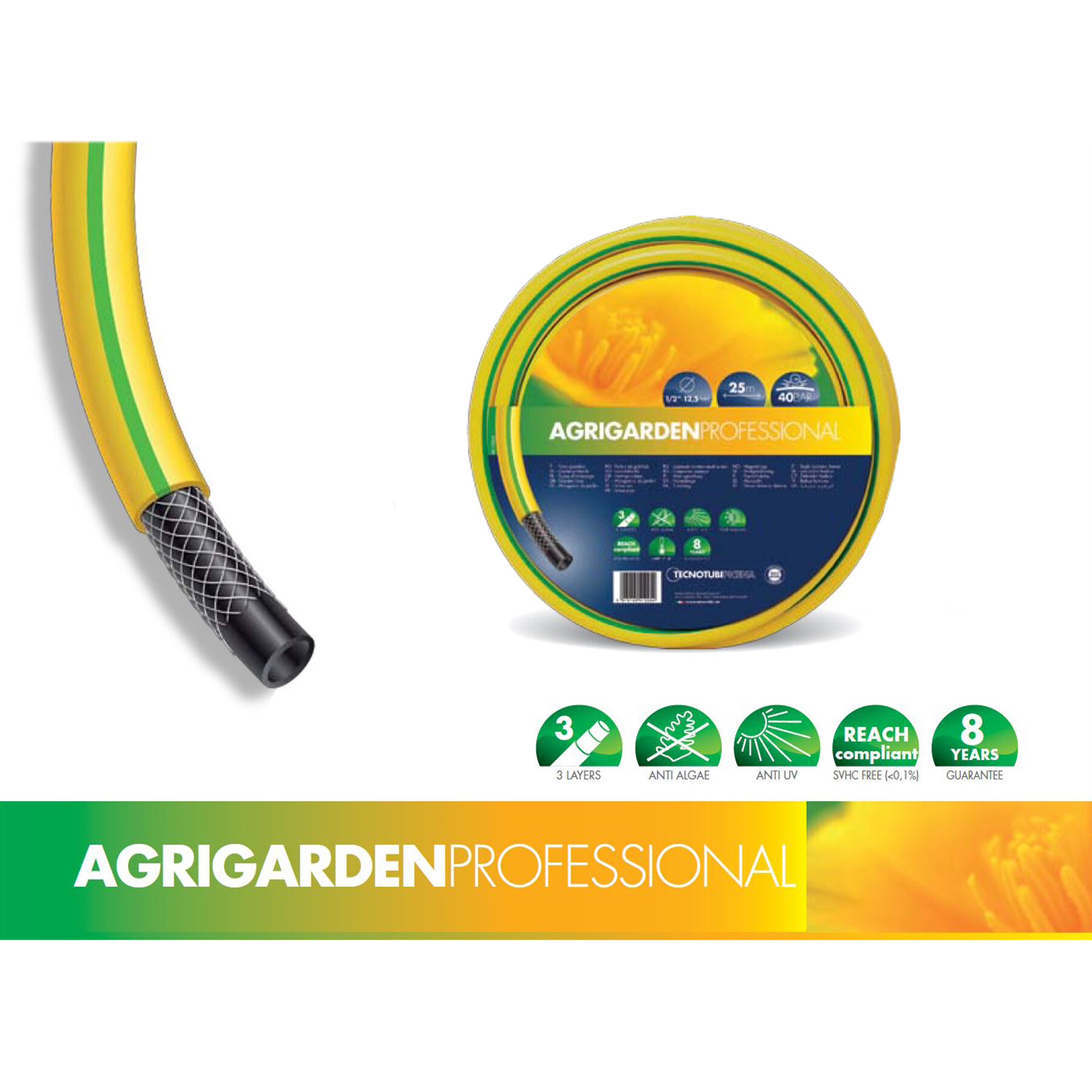 Žarna AGRIGARDEN TECNOTUBI 5/8 colio /15m geltona | DEPO Online