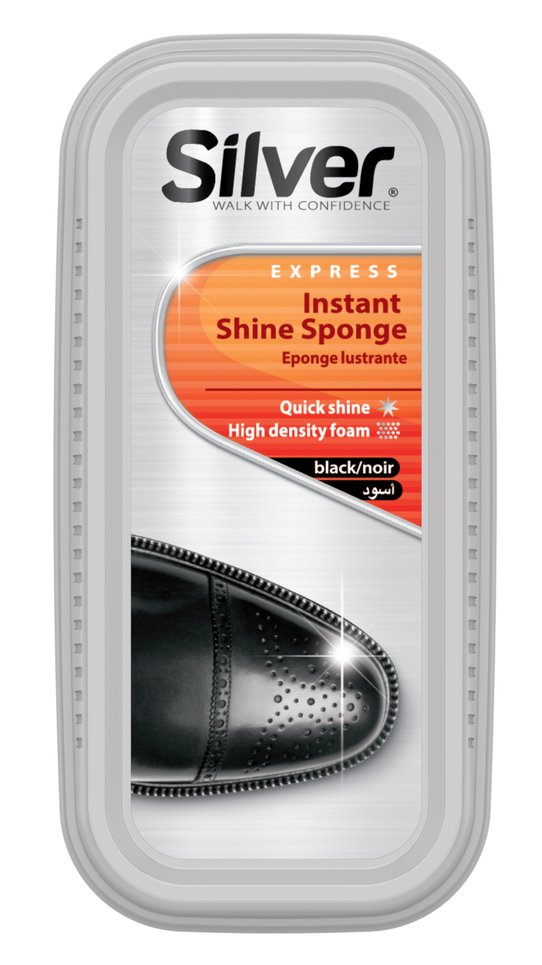 Apavu kopšanas švamme Silver 4.5x5.8x12.2 melna | DEPO Online